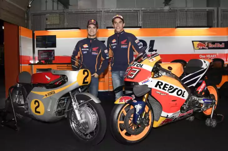 Marquez Pedrosa with RC181 and RC213V