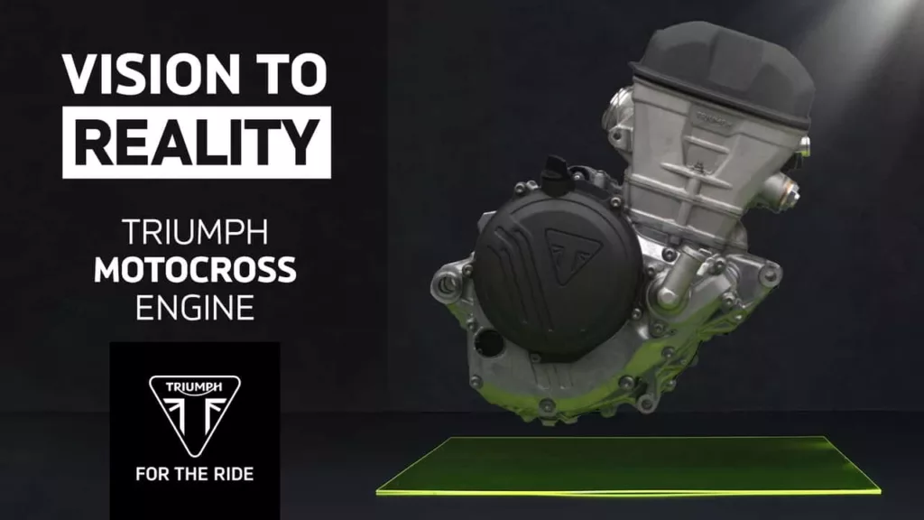 triumph motocross engine reveal video